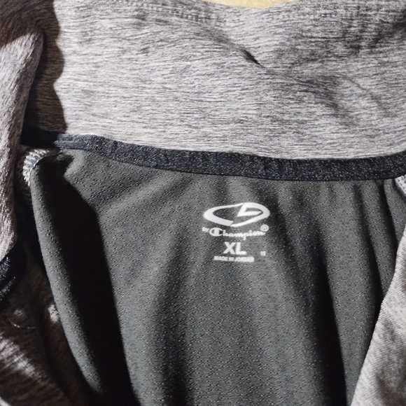 Champion Women's Grey & Black 1/4 Zip Pullover Sweater Size XL - Picture 9 of 15